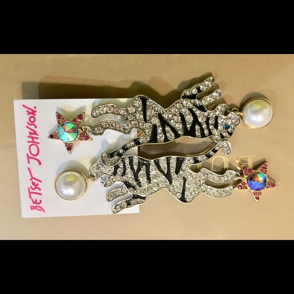 Besty Johnson large studded earrings. New.